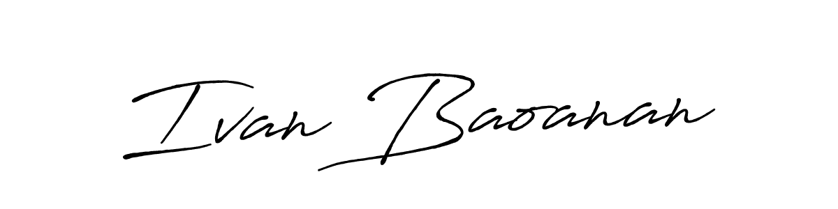 Create a beautiful signature design for name Ivan Baoanan. With this signature (Antro_Vectra_Bolder) fonts, you can make a handwritten signature for free. Ivan Baoanan signature style 7 images and pictures png