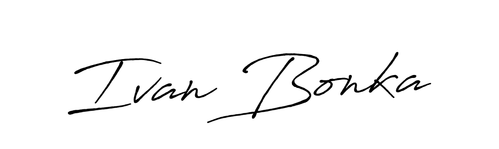 Create a beautiful signature design for name Ivan Bonka. With this signature (Antro_Vectra_Bolder) fonts, you can make a handwritten signature for free. Ivan Bonka signature style 7 images and pictures png