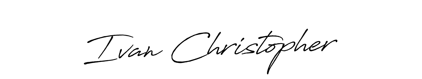 if you are searching for the best signature style for your name Ivan Christopher. so please give up your signature search. here we have designed multiple signature styles  using Antro_Vectra_Bolder. Ivan Christopher signature style 7 images and pictures png