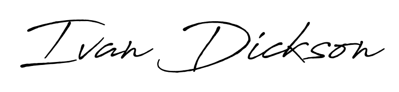 Discover the perfect balance of readability and style for Ivan Dickson with Antro_Vectra_Bolder font. Create your dream signature today. Ivan Dickson signature style 7 images and pictures png