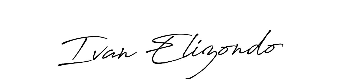 Make a beautiful signature design for name Ivan Elizondo. With this signature (Antro_Vectra_Bolder) style, you can create a handwritten signature for free. Ivan Elizondo signature style 7 images and pictures png