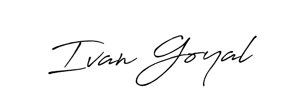 Antro_Vectra_Bolder is a professional signature style that is perfect for those who want to add a touch of class to their signature. It is also a great choice for those who want to make their signature more unique. Get Ivan Goyal name to fancy signature for free. Ivan Goyal signature style 7 images and pictures png