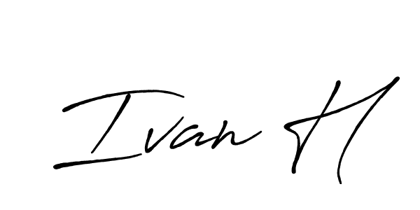 How to Draw Ivan H signature style? Antro_Vectra_Bolder is a latest design signature styles for name Ivan H. Ivan H signature style 7 images and pictures png