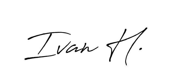 if you are searching for the best signature style for your name Ivan H.. so please give up your signature search. here we have designed multiple signature styles  using Antro_Vectra_Bolder. Ivan H. signature style 7 images and pictures png