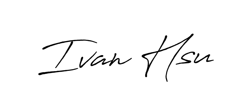 Use a signature maker to create a handwritten signature online. With this signature software, you can design (Antro_Vectra_Bolder) your own signature for name Ivan Hsu. Ivan Hsu signature style 7 images and pictures png