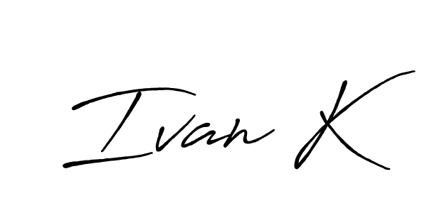 Antro_Vectra_Bolder is a professional signature style that is perfect for those who want to add a touch of class to their signature. It is also a great choice for those who want to make their signature more unique. Get Ivan K name to fancy signature for free. Ivan K signature style 7 images and pictures png