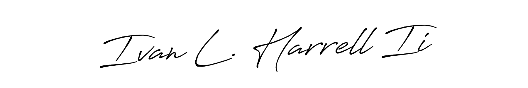 Antro_Vectra_Bolder is a professional signature style that is perfect for those who want to add a touch of class to their signature. It is also a great choice for those who want to make their signature more unique. Get Ivan L. Harrell Ii name to fancy signature for free. Ivan L. Harrell Ii signature style 7 images and pictures png