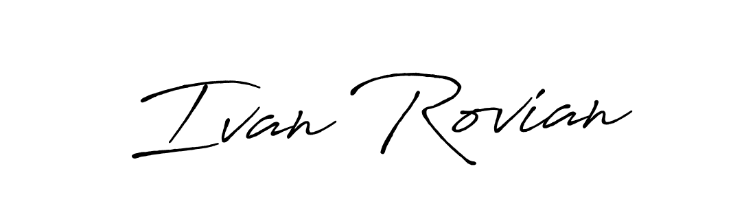 It looks lik you need a new signature style for name Ivan Rovian. Design unique handwritten (Antro_Vectra_Bolder) signature with our free signature maker in just a few clicks. Ivan Rovian signature style 7 images and pictures png