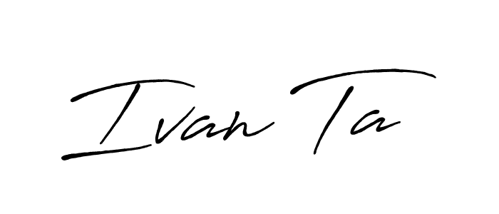 Also we have Ivan Ta name is the best signature style. Create professional handwritten signature collection using Antro_Vectra_Bolder autograph style. Ivan Ta signature style 7 images and pictures png