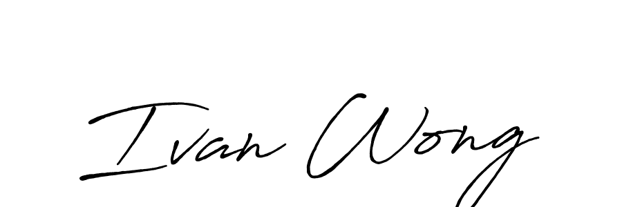 Create a beautiful signature design for name Ivan Wong. With this signature (Antro_Vectra_Bolder) fonts, you can make a handwritten signature for free. Ivan Wong signature style 7 images and pictures png