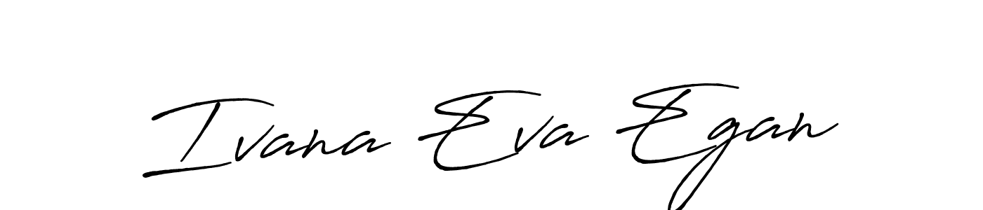 Create a beautiful signature design for name Ivana Eva Egan. With this signature (Antro_Vectra_Bolder) fonts, you can make a handwritten signature for free. Ivana Eva Egan signature style 7 images and pictures png