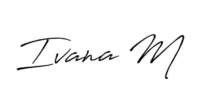 How to Draw Ivana M signature style? Antro_Vectra_Bolder is a latest design signature styles for name Ivana M. Ivana M signature style 7 images and pictures png