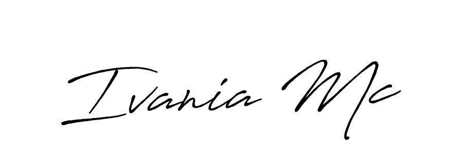 Also You can easily find your signature by using the search form. We will create Ivania Mc name handwritten signature images for you free of cost using Antro_Vectra_Bolder sign style. Ivania Mc signature style 7 images and pictures png