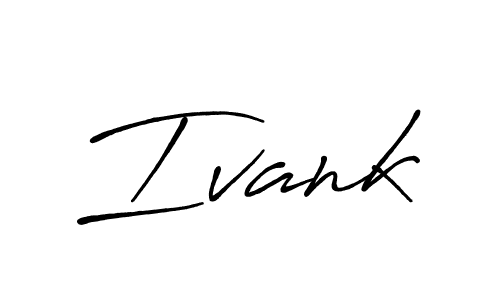 How to make Ivank name signature. Use Antro_Vectra_Bolder style for creating short signs online. This is the latest handwritten sign. Ivank signature style 7 images and pictures png