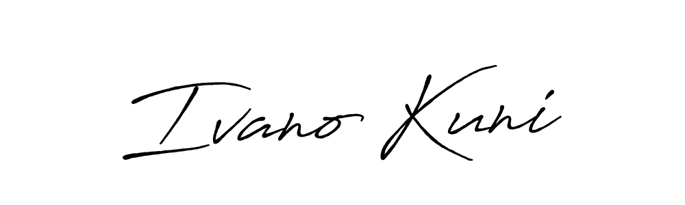 This is the best signature style for the Ivano Kuni name. Also you like these signature font (Antro_Vectra_Bolder). Mix name signature. Ivano Kuni signature style 7 images and pictures png