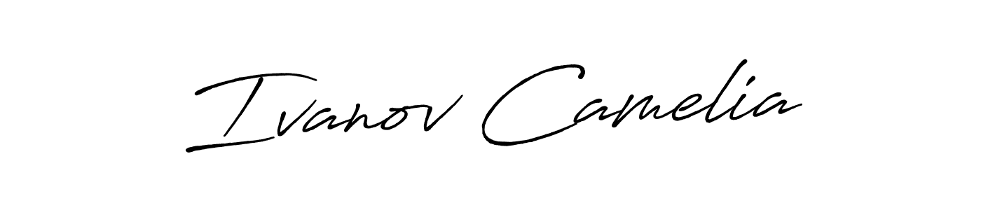 How to Draw Ivanov Camelia signature style? Antro_Vectra_Bolder is a latest design signature styles for name Ivanov Camelia. Ivanov Camelia signature style 7 images and pictures png