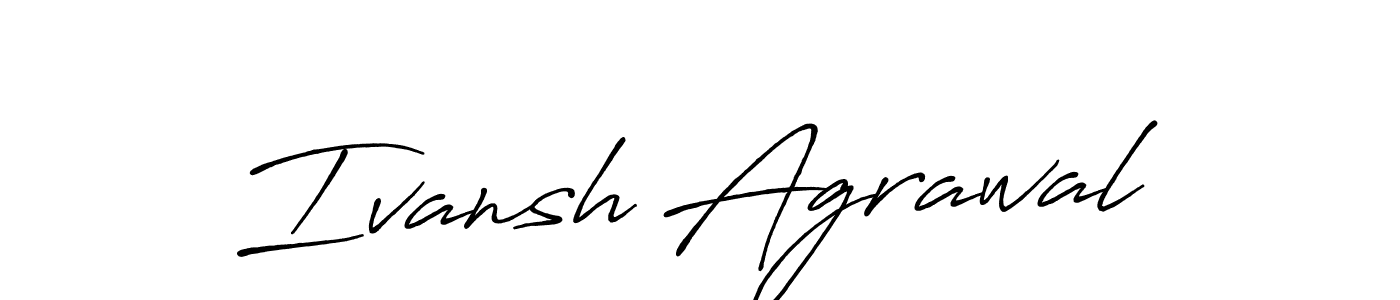 The best way (Antro_Vectra_Bolder) to make a short signature is to pick only two or three words in your name. The name Ivansh Agrawal include a total of six letters. For converting this name. Ivansh Agrawal signature style 7 images and pictures png