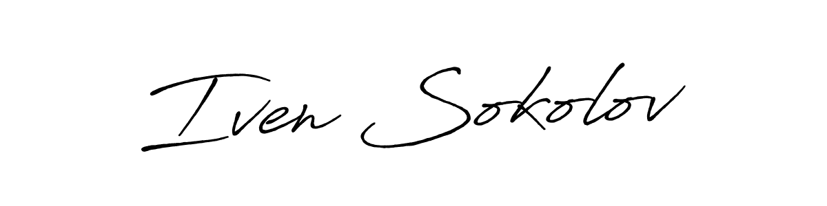 Make a beautiful signature design for name Iven Sokolov. With this signature (Antro_Vectra_Bolder) style, you can create a handwritten signature for free. Iven Sokolov signature style 7 images and pictures png