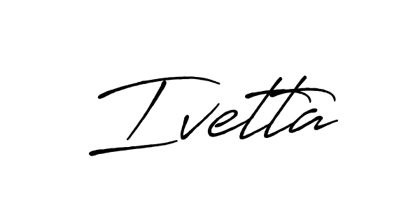 Create a beautiful signature design for name Ivetta. With this signature (Antro_Vectra_Bolder) fonts, you can make a handwritten signature for free. Ivetta signature style 7 images and pictures png