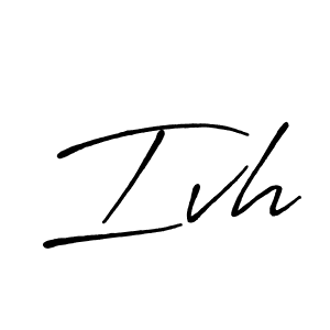 Make a beautiful signature design for name Ivh. With this signature (Antro_Vectra_Bolder) style, you can create a handwritten signature for free. Ivh signature style 7 images and pictures png