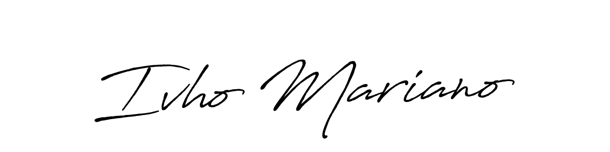 This is the best signature style for the Ivho Mariano name. Also you like these signature font (Antro_Vectra_Bolder). Mix name signature. Ivho Mariano signature style 7 images and pictures png