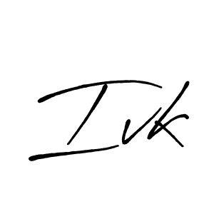 Ivk stylish signature style. Best Handwritten Sign (Antro_Vectra_Bolder) for my name. Handwritten Signature Collection Ideas for my name Ivk. Ivk signature style 7 images and pictures png