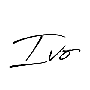 Use a signature maker to create a handwritten signature online. With this signature software, you can design (Antro_Vectra_Bolder) your own signature for name Ivo. Ivo signature style 7 images and pictures png