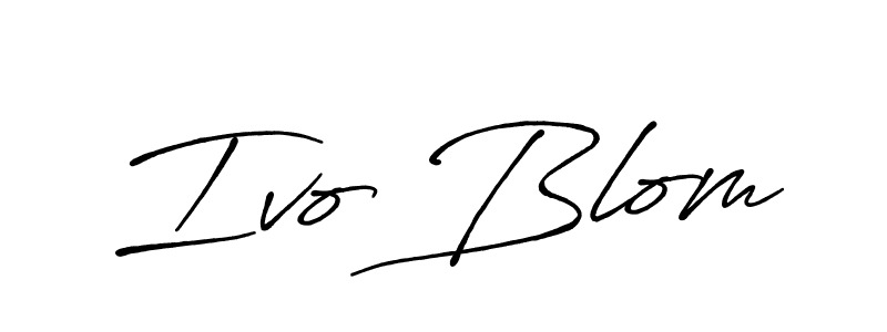 Make a beautiful signature design for name Ivo Blom. With this signature (Antro_Vectra_Bolder) style, you can create a handwritten signature for free. Ivo Blom signature style 7 images and pictures png