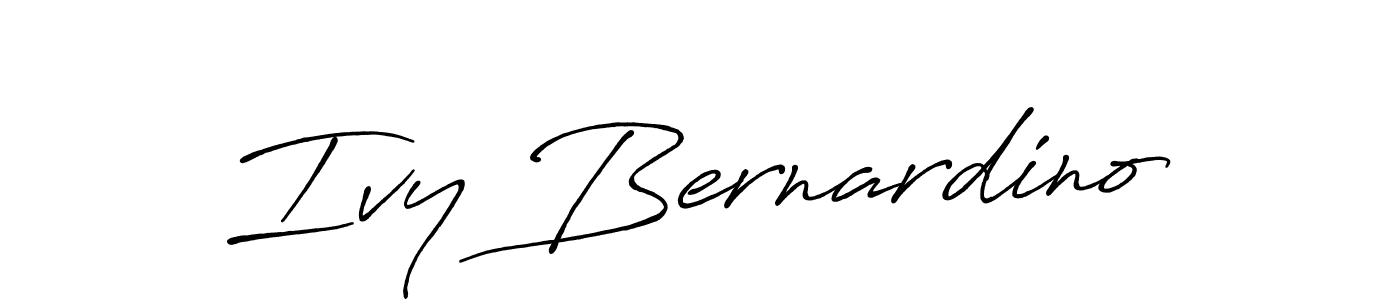 Create a beautiful signature design for name Ivy Bernardino. With this signature (Antro_Vectra_Bolder) fonts, you can make a handwritten signature for free. Ivy Bernardino signature style 7 images and pictures png