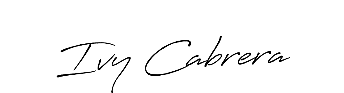 Create a beautiful signature design for name Ivy Cabrera. With this signature (Antro_Vectra_Bolder) fonts, you can make a handwritten signature for free. Ivy Cabrera signature style 7 images and pictures png