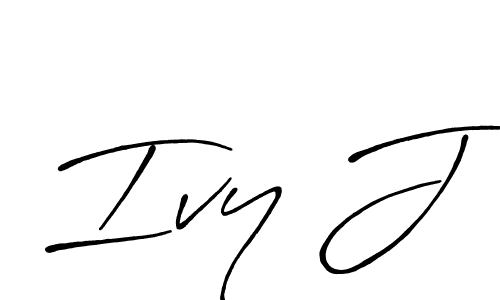 Make a beautiful signature design for name Ivy J. With this signature (Antro_Vectra_Bolder) style, you can create a handwritten signature for free. Ivy J signature style 7 images and pictures png