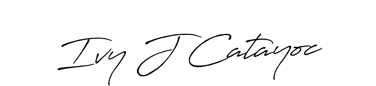 You can use this online signature creator to create a handwritten signature for the name Ivy J Catayoc. This is the best online autograph maker. Ivy J Catayoc signature style 7 images and pictures png