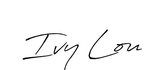 Similarly Antro_Vectra_Bolder is the best handwritten signature design. Signature creator online .You can use it as an online autograph creator for name Ivy Lou. Ivy Lou signature style 7 images and pictures png