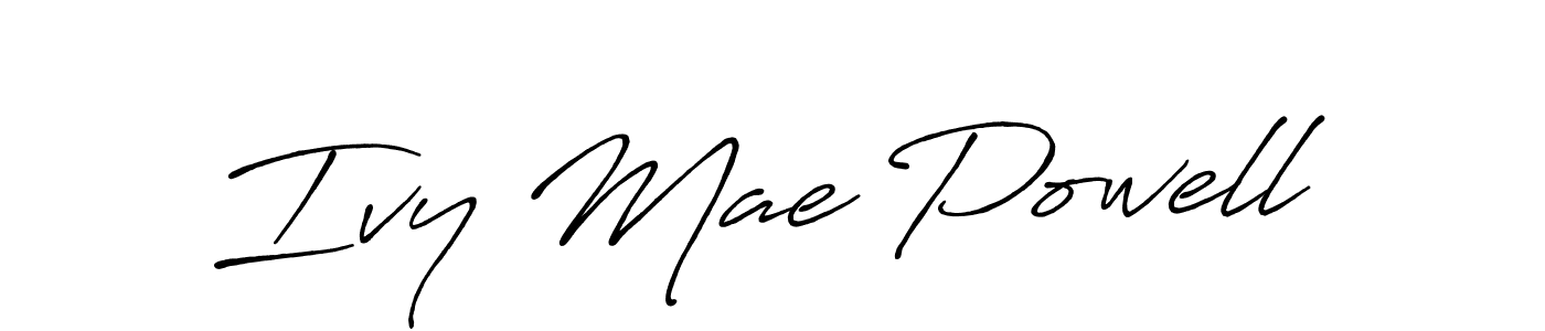 Ivy Mae Powell stylish signature style. Best Handwritten Sign (Antro_Vectra_Bolder) for my name. Handwritten Signature Collection Ideas for my name Ivy Mae Powell. Ivy Mae Powell signature style 7 images and pictures png