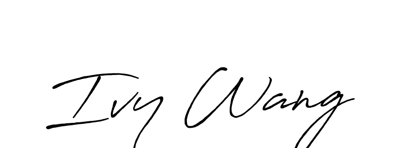 Design your own signature with our free online signature maker. With this signature software, you can create a handwritten (Antro_Vectra_Bolder) signature for name Ivy Wang. Ivy Wang signature style 7 images and pictures png