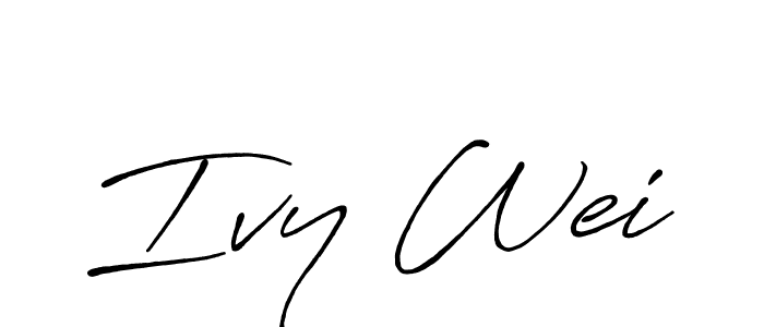 How to make Ivy Wei signature? Antro_Vectra_Bolder is a professional autograph style. Create handwritten signature for Ivy Wei name. Ivy Wei signature style 7 images and pictures png