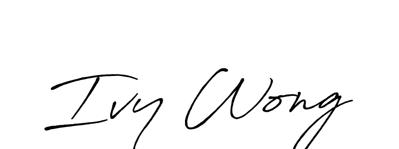 Make a beautiful signature design for name Ivy Wong. With this signature (Antro_Vectra_Bolder) style, you can create a handwritten signature for free. Ivy Wong signature style 7 images and pictures png