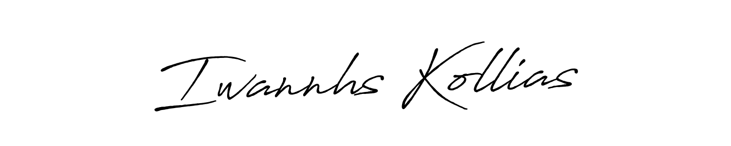 How to make Iwannhs Kollias name signature. Use Antro_Vectra_Bolder style for creating short signs online. This is the latest handwritten sign. Iwannhs Kollias signature style 7 images and pictures png