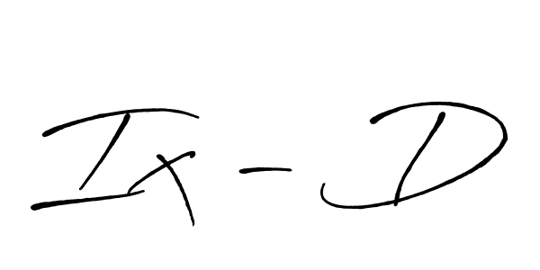 Make a beautiful signature design for name Ix - D. With this signature (Antro_Vectra_Bolder) style, you can create a handwritten signature for free. Ix - D signature style 7 images and pictures png