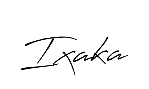 How to make Ixaka signature? Antro_Vectra_Bolder is a professional autograph style. Create handwritten signature for Ixaka name. Ixaka signature style 7 images and pictures png