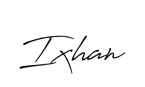 Use a signature maker to create a handwritten signature online. With this signature software, you can design (Antro_Vectra_Bolder) your own signature for name Ixhan. Ixhan signature style 7 images and pictures png