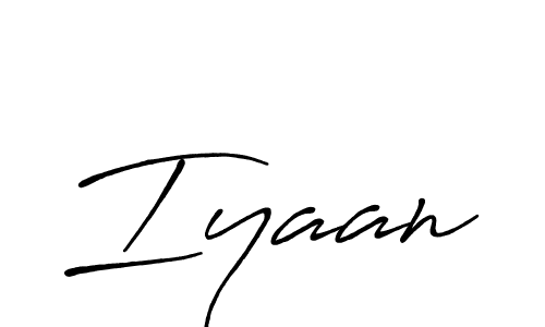 Make a beautiful signature design for name Iyaan. With this signature (Antro_Vectra_Bolder) style, you can create a handwritten signature for free. Iyaan signature style 7 images and pictures png