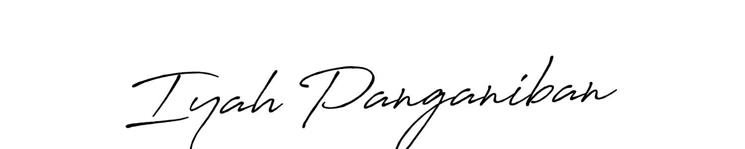 Make a beautiful signature design for name Iyah Panganiban. With this signature (Antro_Vectra_Bolder) style, you can create a handwritten signature for free. Iyah Panganiban signature style 7 images and pictures png