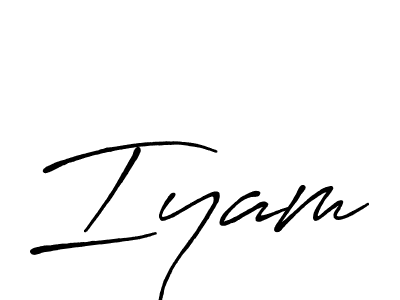 Use a signature maker to create a handwritten signature online. With this signature software, you can design (Antro_Vectra_Bolder) your own signature for name Iyam. Iyam signature style 7 images and pictures png