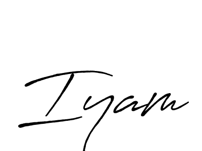 Use a signature maker to create a handwritten signature online. With this signature software, you can design (Antro_Vectra_Bolder) your own signature for name Iyam. Iyam signature style 7 images and pictures png