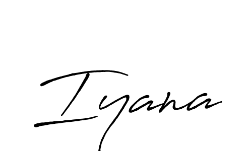 Use a signature maker to create a handwritten signature online. With this signature software, you can design (Antro_Vectra_Bolder) your own signature for name Iyana. Iyana signature style 7 images and pictures png