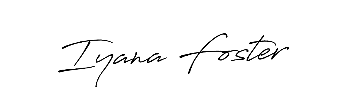 Use a signature maker to create a handwritten signature online. With this signature software, you can design (Antro_Vectra_Bolder) your own signature for name Iyana Foster. Iyana Foster signature style 7 images and pictures png