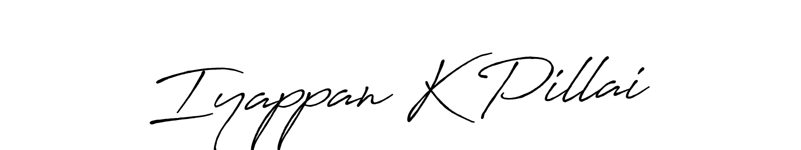 How to make Iyappan K Pillai signature? Antro_Vectra_Bolder is a professional autograph style. Create handwritten signature for Iyappan K Pillai name. Iyappan K Pillai signature style 7 images and pictures png