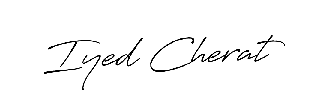 Use a signature maker to create a handwritten signature online. With this signature software, you can design (Antro_Vectra_Bolder) your own signature for name Iyed Cherat. Iyed Cherat signature style 7 images and pictures png