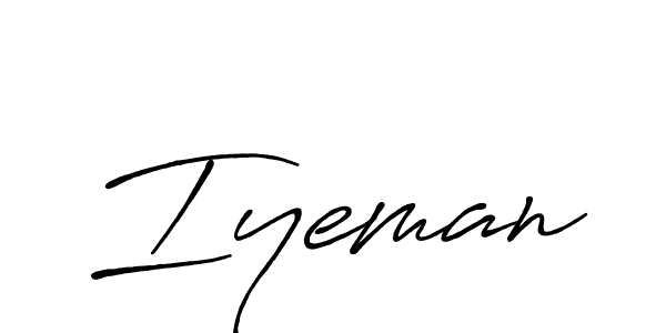 Also we have Iyeman name is the best signature style. Create professional handwritten signature collection using Antro_Vectra_Bolder autograph style. Iyeman signature style 7 images and pictures png